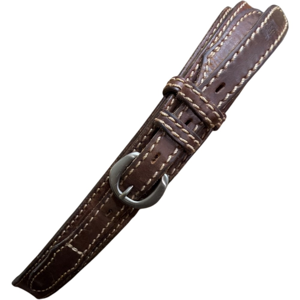 Duluth Trading Co Mens Ranger‎ Belt Brown Leather Contrast Stitching Size 46